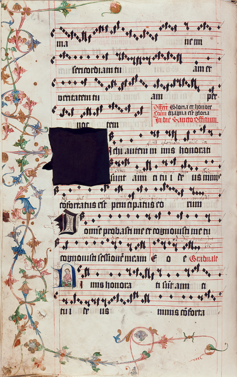 Fol. 153r des: Graduale in der Stiftsbibliothek Geras, 1470-1500.