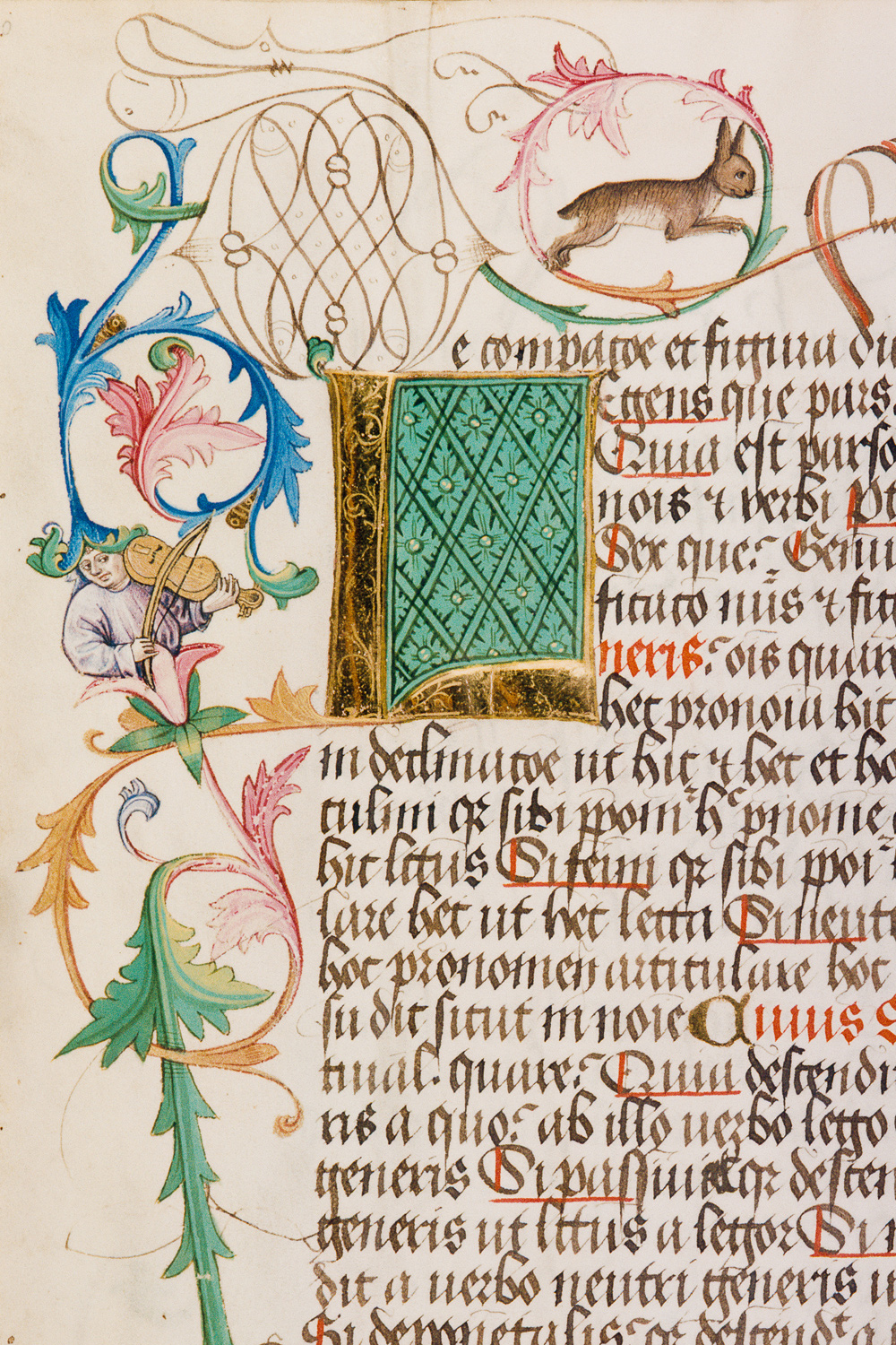 Lehrbuch für Maximilian I., Wien, ÖNB, cod. s. n. 2617 fol. 6v (Grammatiklehre des Aelius Donatus, Illustrierter Donat), 1466/1467.
