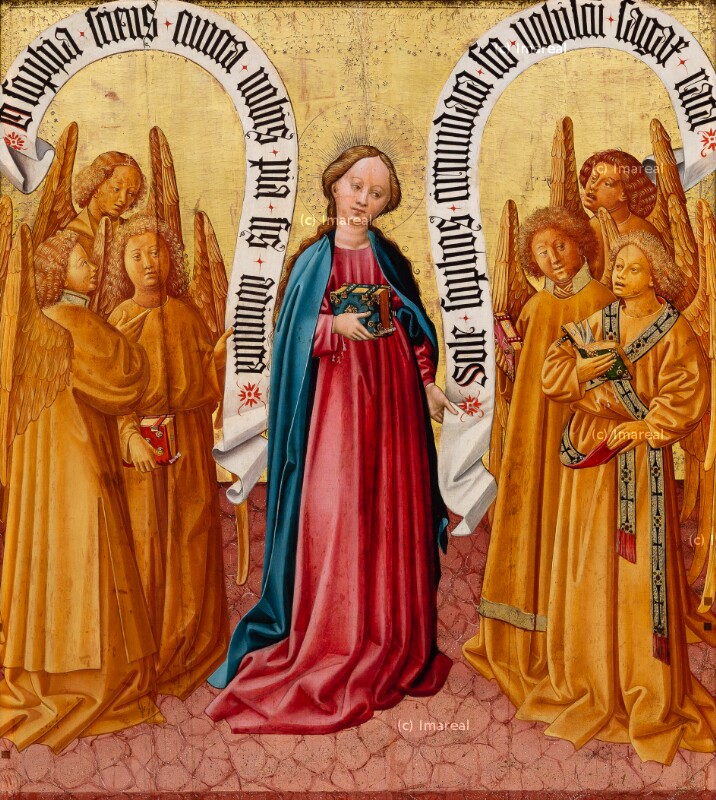 Hl. Maria im Chor der Kerubim von Meister des Albrechtsaltars