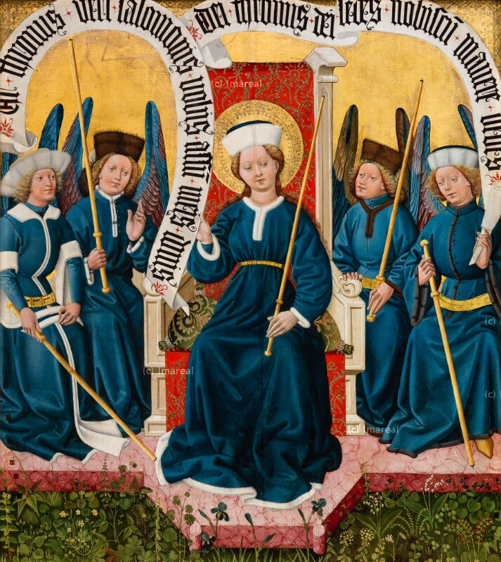 Hl. Maria im Chor der Throni von Meister des Albrechtsaltars