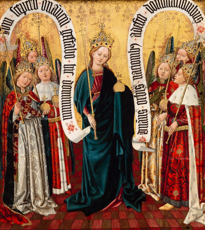Hl. Maria im Chor der Dominationes von Meister des Albrechtsaltars
