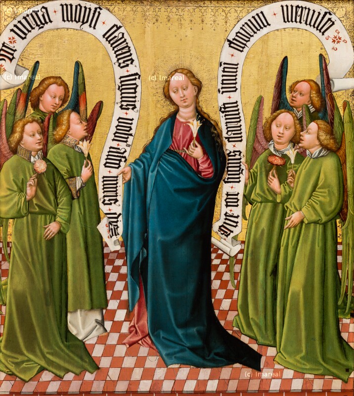 Hl. Maria im Chor der Virtutes von Meister des Albrechtsaltars