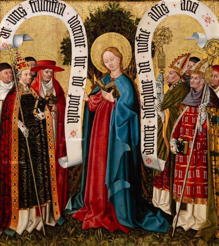 Hl. Maria mit den Kirchenvätern und Bekennern von Meister des Albrechtsaltars