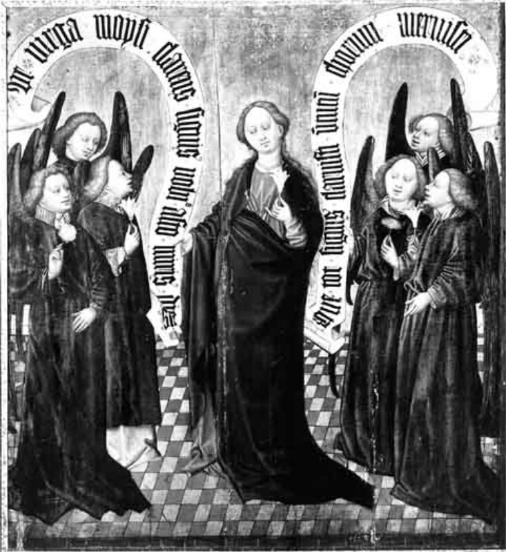 Hl. Maria im Chor der Virtutes von Meister des Albrechtsaltars