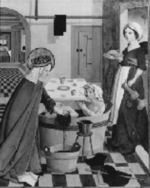 Krankenpflege durch die Hl. Elisabeth von Thüringen von Meister des Laufener Nothelfer Altars