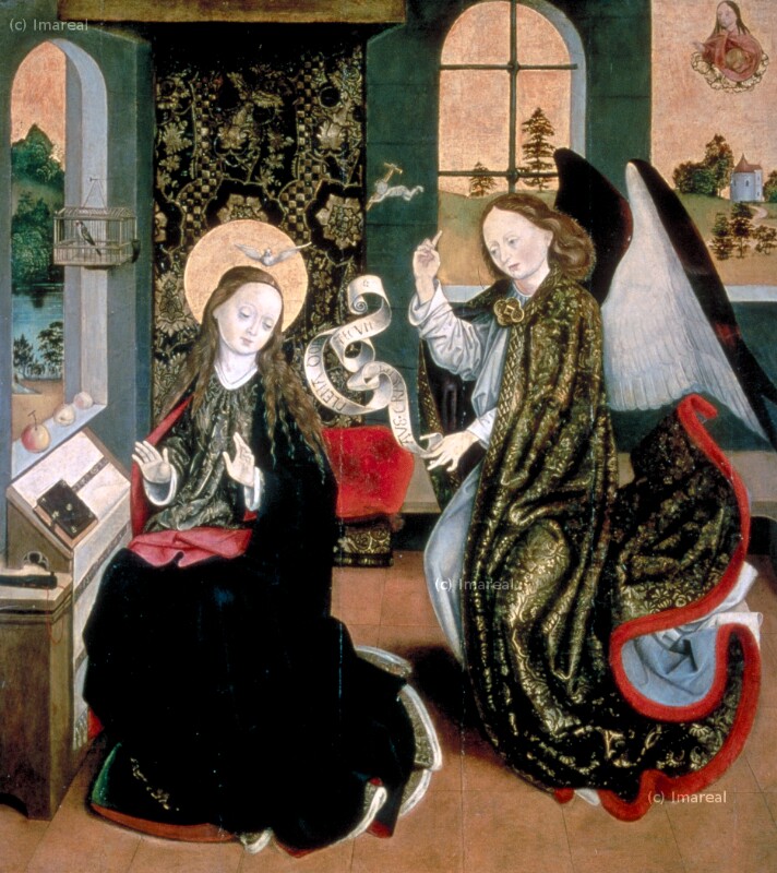 Verkündigung an Maria von Meister des Schottenaltars