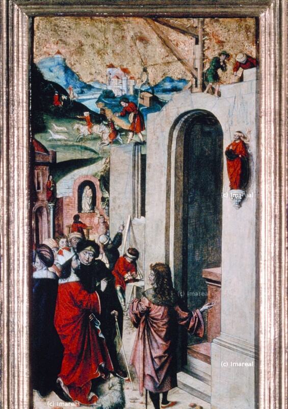 Auffindung des Schleiers durch den Hl. Leopold von Meister der Heiligenmartyrien