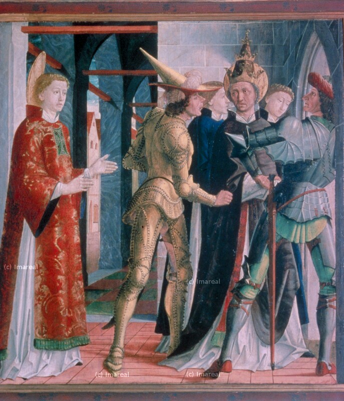 Abschied des Hl. Laurentius von Papst Sixtus von Pacher Michael