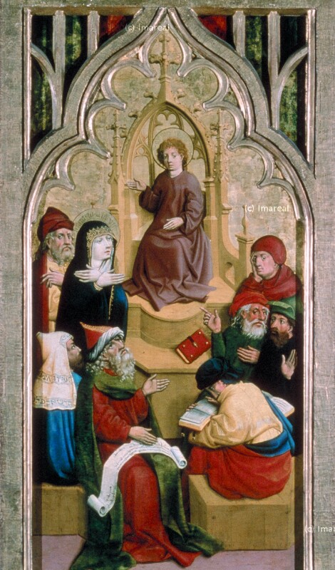 Zwölfjähriger Jesus im Tempel von Meister von Schloss Lichtenstein