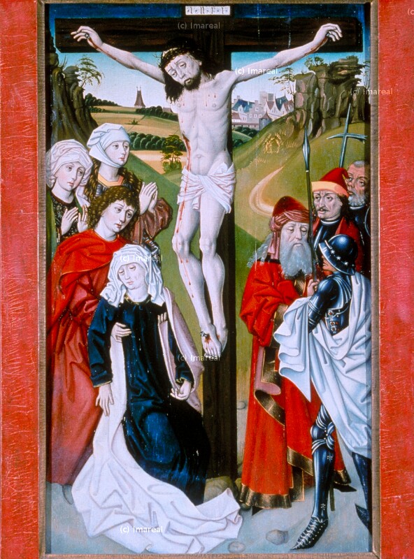 Kreuzigung Christi von Meister des Schottenaltars-Umkreis
