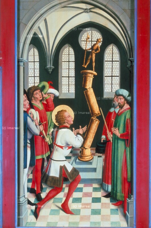 Zerstörung des Götzenbildes durch den Hl. Georg von Herlin Friedrich