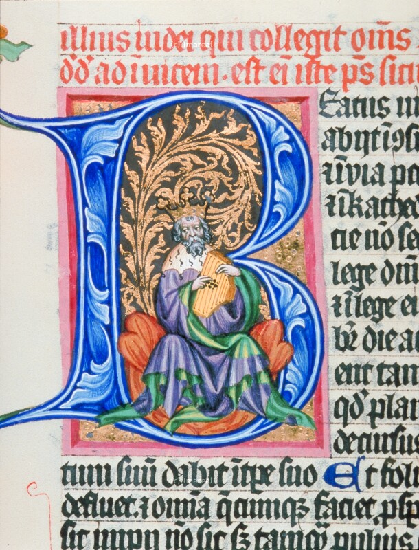 David mit Psalterium von Meister des Hasenburg-Missales