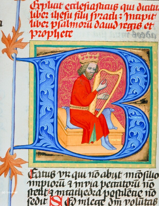 David mit Harfe von Albrechtsminiator