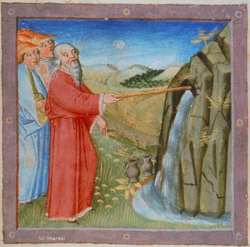 Mose schlägt Wasser aus dem Felsen