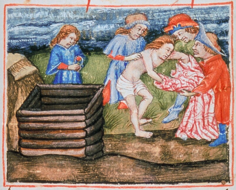Josef wird in den Brunnen geworfen