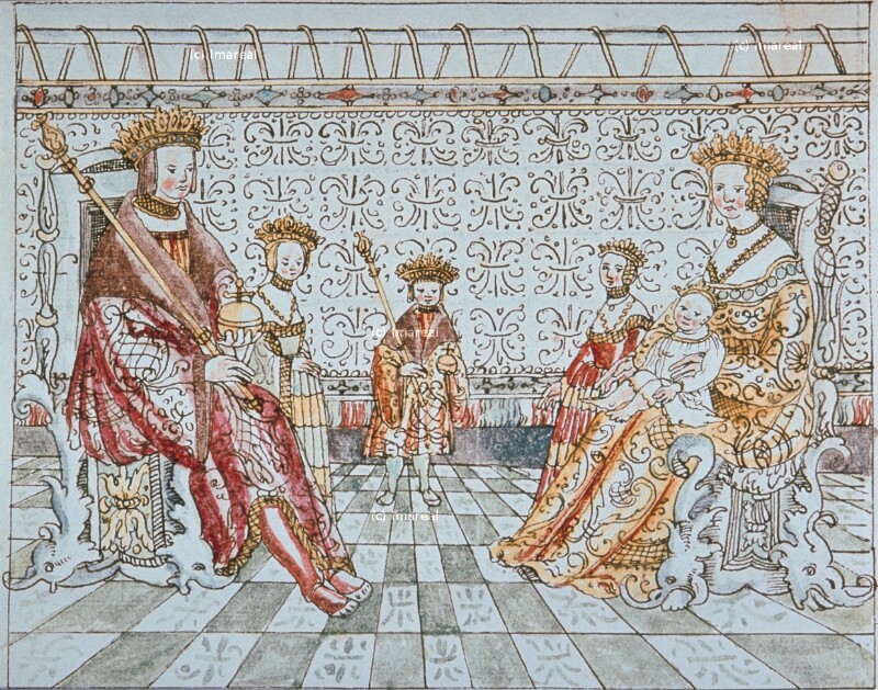 Kaiser Maximilian I. im Kreise seiner Familie
