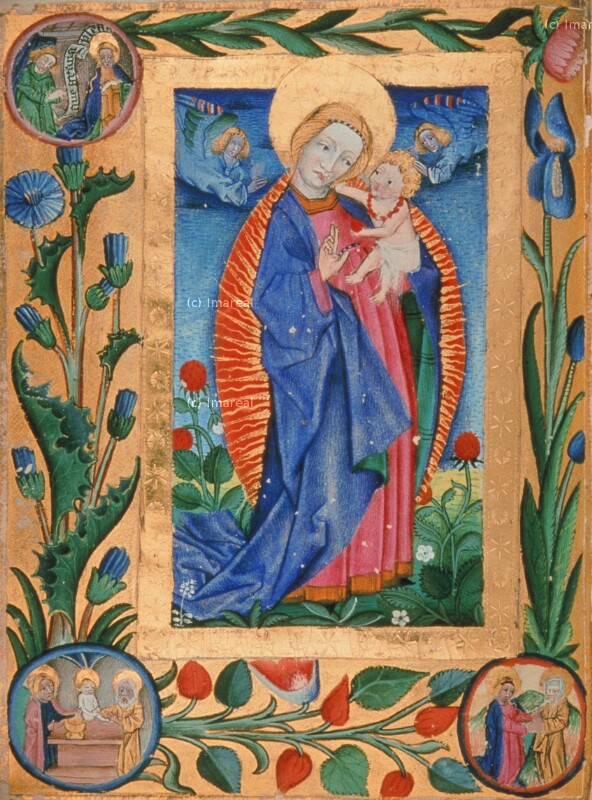 Hl. Maria mit Kind von Lehrbücher-Meister