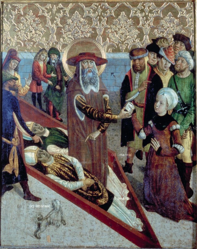 Kurtisane erhält am Grab des Hl. Johannes des Almosenspenders ihr Sündenregister getilgt zurück