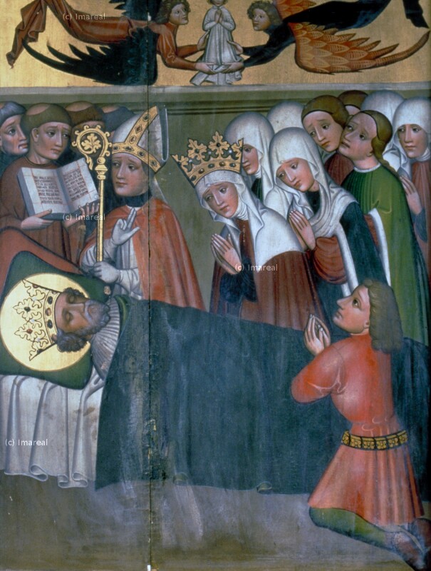 Tod des Hl. Stephan von Ungarn von Meister des Altars von Matejovce
