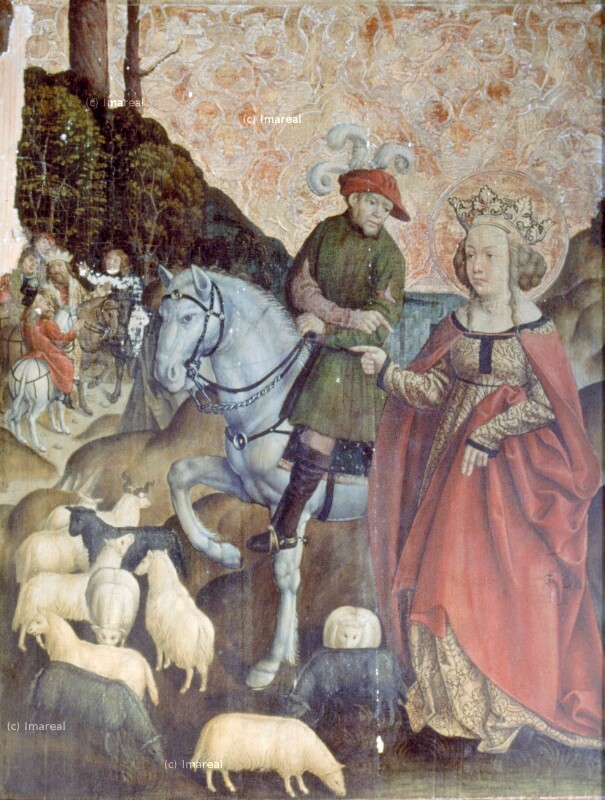 Brautwerbung des Olibrius um die Hl. Margareta von Meister der Georgenberger Antoniuslegende