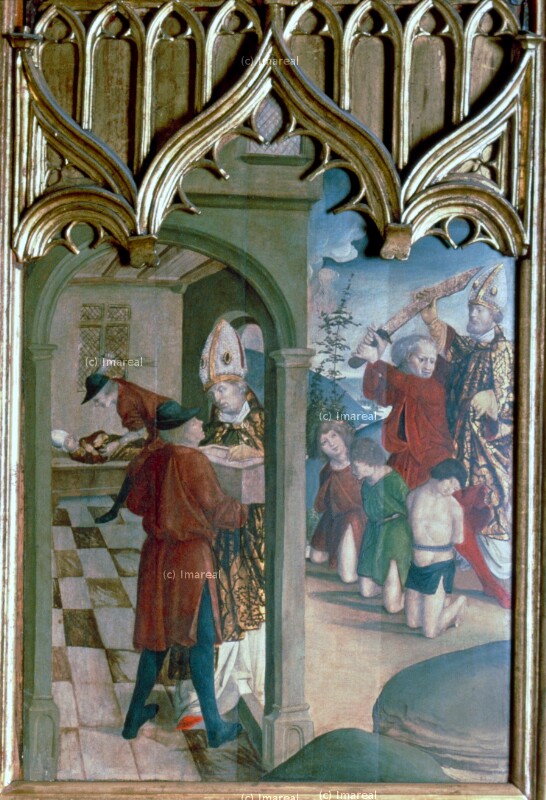 Jude übergibt seine Schätze der Statue des Hl. Nikolaus