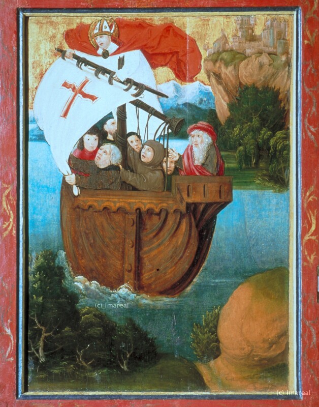 Hl. Nikolaus errettet ein Schiff aus Seenot