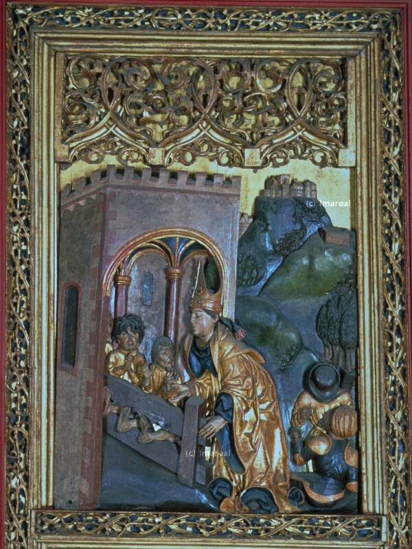 Hl. Nikolaus befreit drei gefangene Fürsten von Paul von Levoca-Umkreis