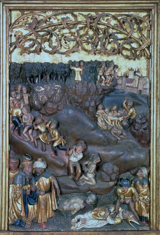 Dornenmartyrium des Hl. Achatius und seiner Gefährten von Paul von Levoca-Umkreis