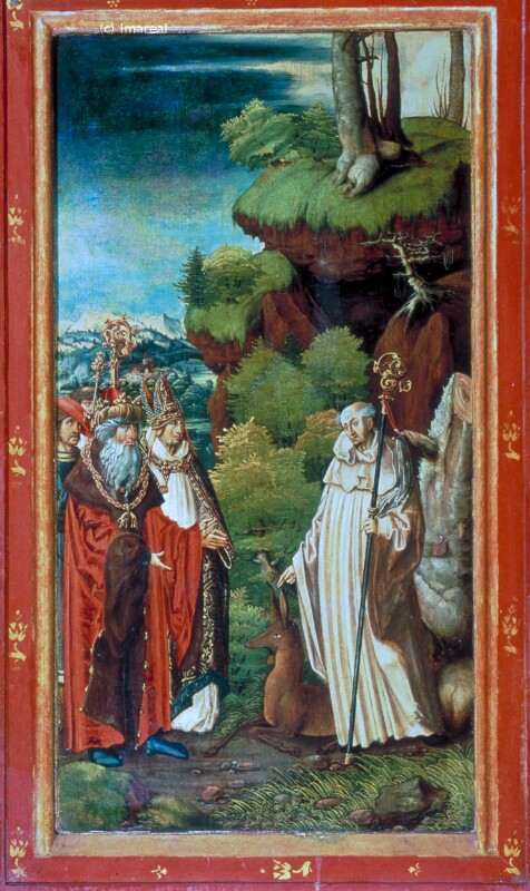 König und Bischof von Arles besuchen den Hl. Ägidius
