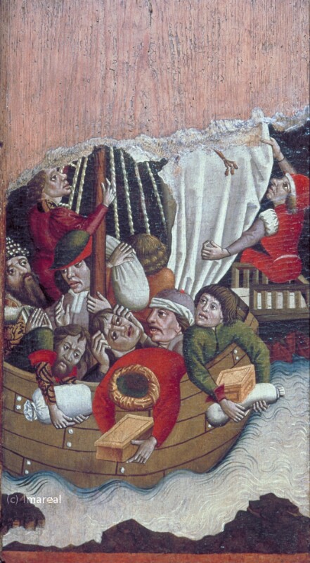Hl. Nikolaus errettet ein Schiff aus Seenot von 