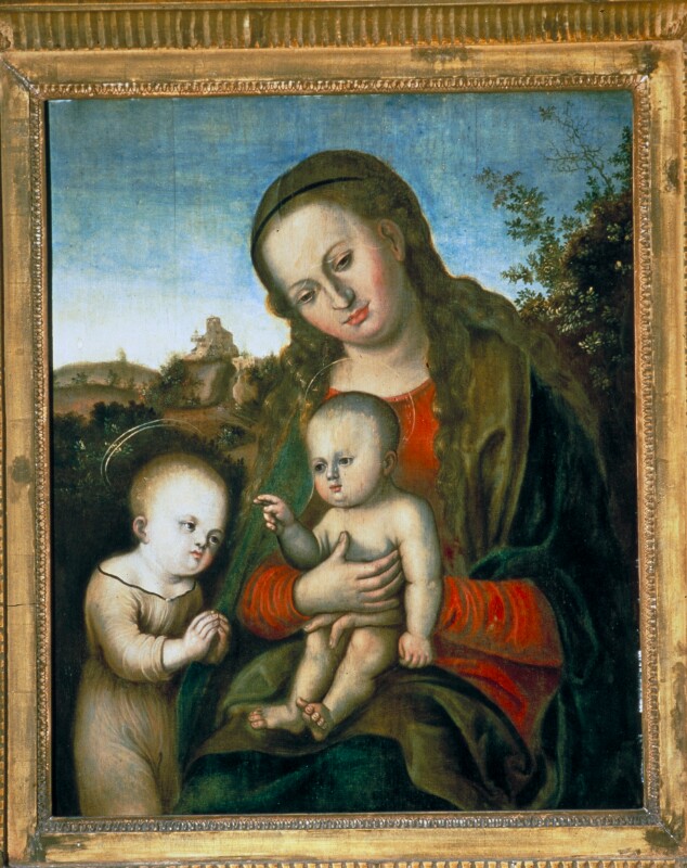 Hl. Maria mit Kind und Hl. Johannes der Täufer von Cranach-Umkreis