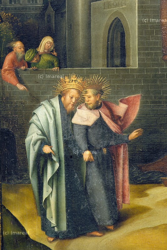 Hl. Petrus und Paulus ziehen in Rom ein von Holbein Hans der Ältere