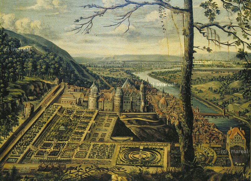 Heidelberg von Merian Matthäus der Ältere-Vorlage